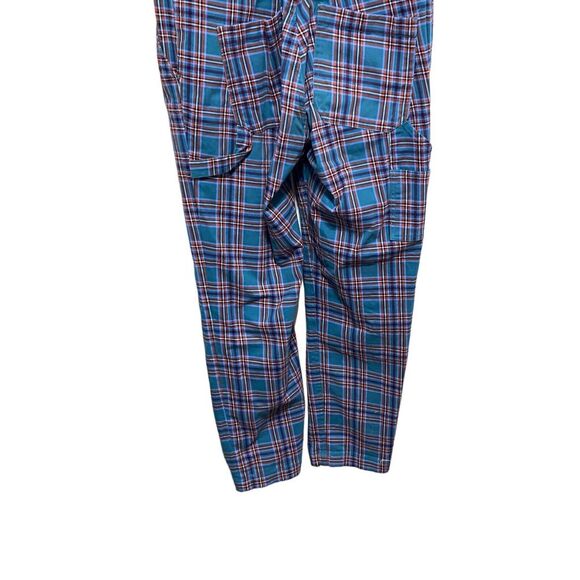 Wildfang Blue and Red Plaid Jumpsuit MEDIUM - Picture 12 of 15